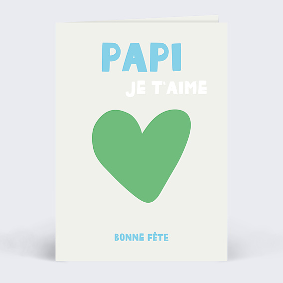 Carte fête des grands-pères Cœur iconique