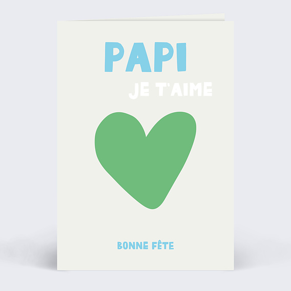 Carte fête des grands-pères Cœur iconique