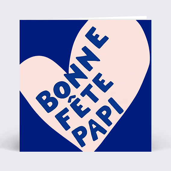 Fête des Grands Pères Typo coeur