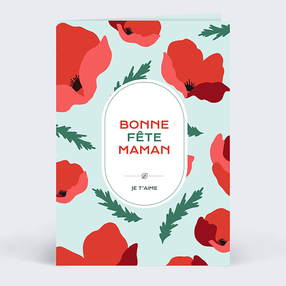 Carte fête des mères Coquelicot - Diaiwaie x Popcarte