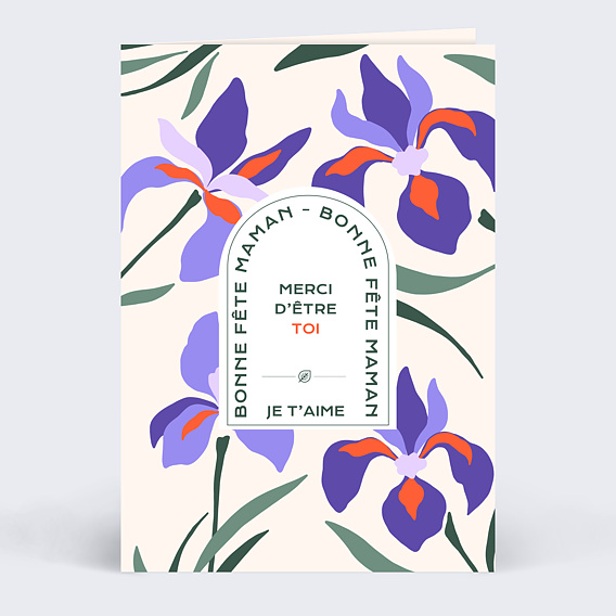 Carte fête des mères Iris - Diaiwaie x Popcarte