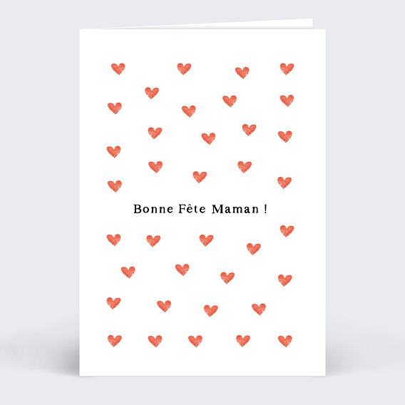 Carte fête des mères Motif Coeur