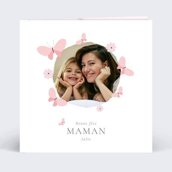 Carte fête des mères Papillon féerique