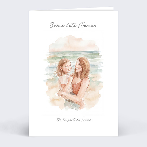 Fête des Mères Portrait en aquarelle