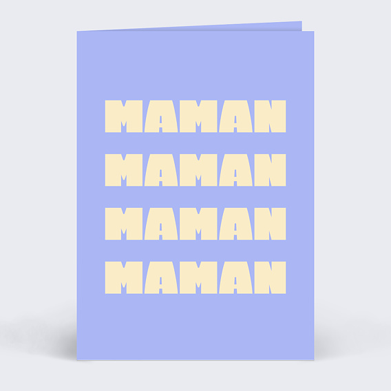 Carte fête des mères Quatre mots