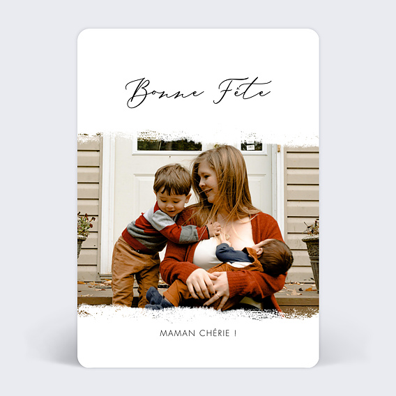 Carte fête des mères Manuscrite Recto