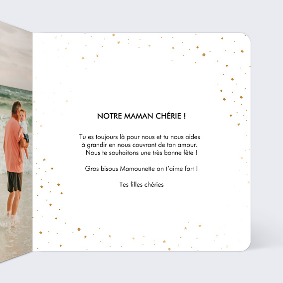 Carte fête des mères Pétillant Intérieur Droit