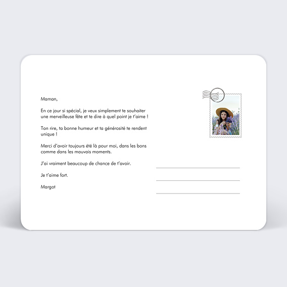 Carte fête des mères Collage Photos Verso