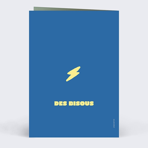 Carte fête des mères Maman héros Verso