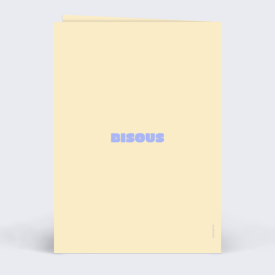 Carte fête des mères Quatre mots Verso