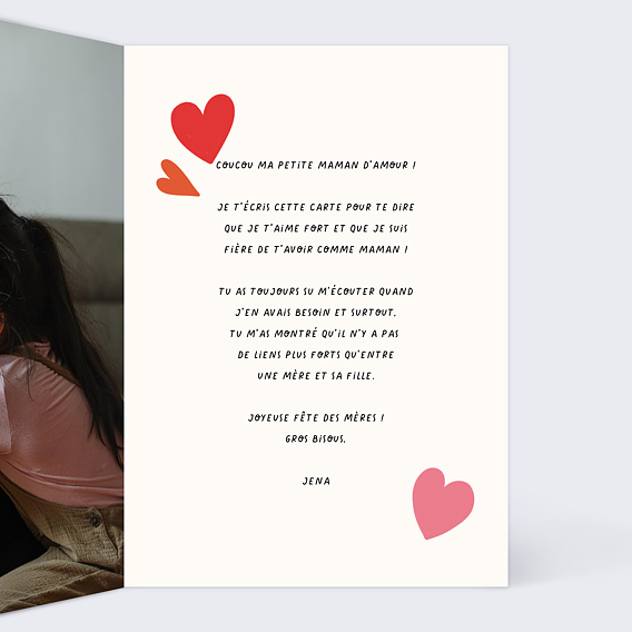 Carte fête des mères Unique Intérieur Droit