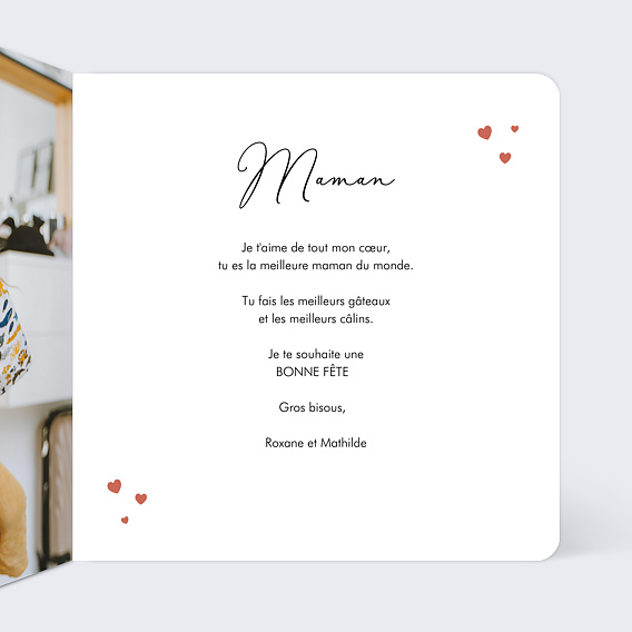 Carte fête des mères Le Meilleur à Venir Intérieur Droit