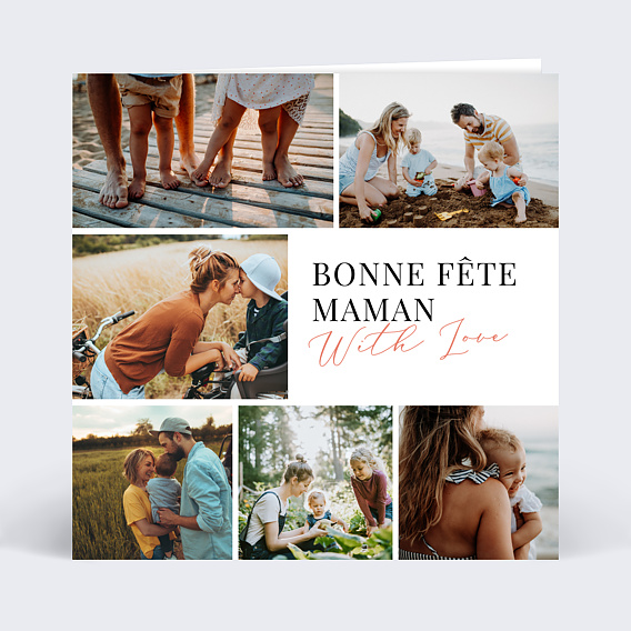 Carte fête des mères With Love Recto