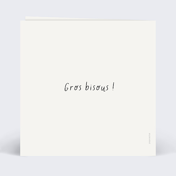 Carte fête des mères Bouquet Coloré Verso