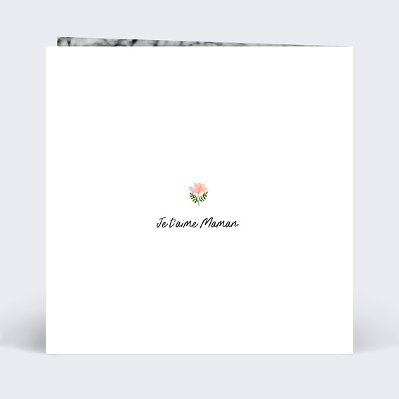 Carte fête des mères Cœur Liberty Verso