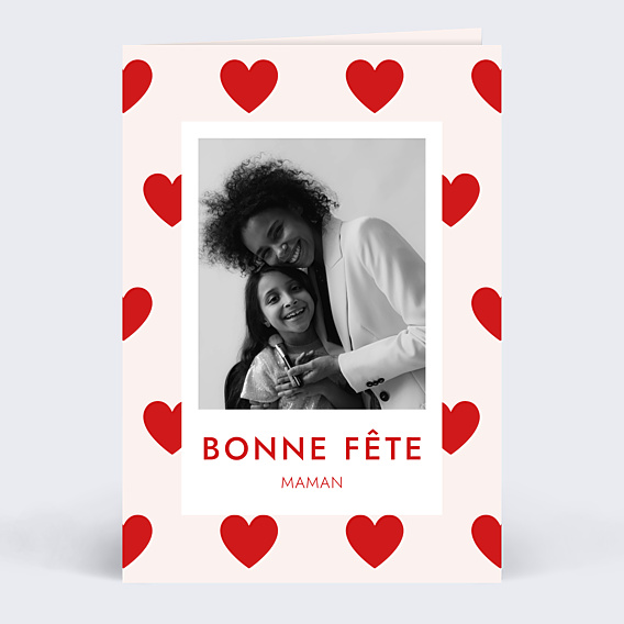 Carte fête des mères 1001 Cœurs
