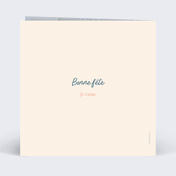 Carte fête des mères Portrait aligné minimaliste Verso