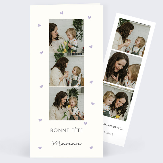 Carte fête des mères Quelques Cœurs Après 1