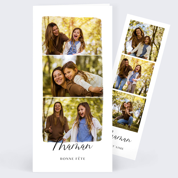 Carte fête des mères Trois Photos Après 1