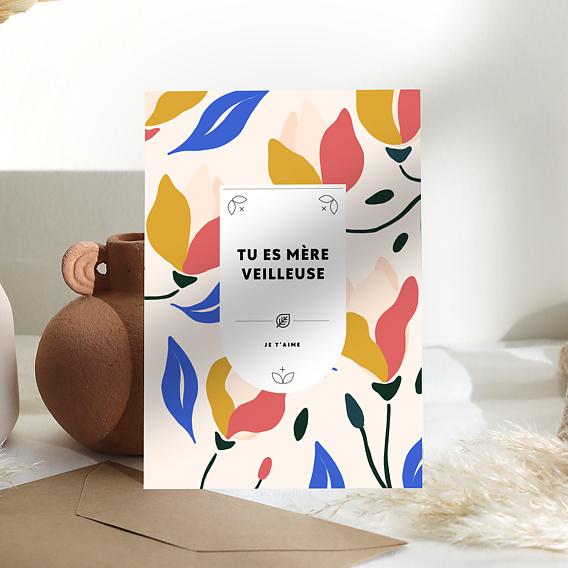 Carte fête des mères Tulipe - Diaiwaie x Popcarte Après 1