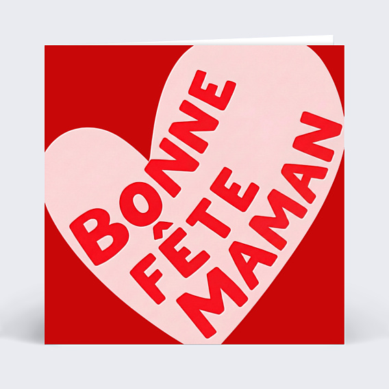 Fête des Mères Typo coeur