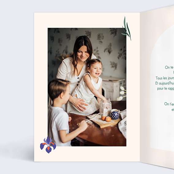 Carte fête des mères Iris - Diaiwaie x Popcarte Intérieur Gauche