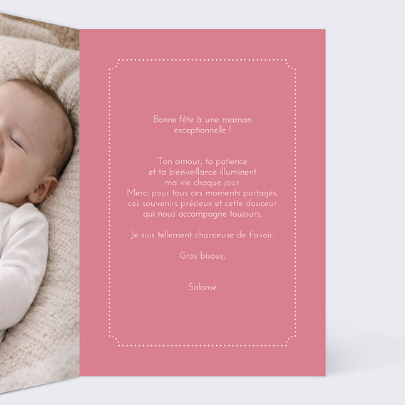 Carte fête des mères Un sourire à offrir Intérieur Droit