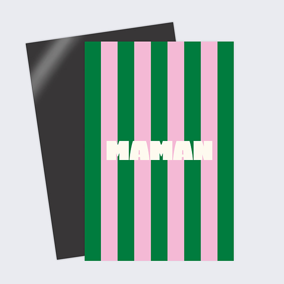 Carte fête des mères Rayures d'amour