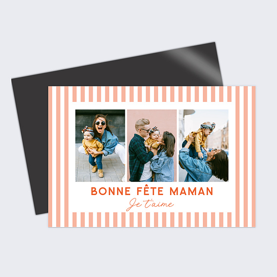 Carte fête des mères Douce Rayure