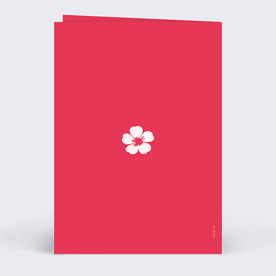 Carte fête des mères Fleur iconique Verso