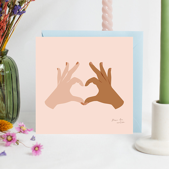 Carte fête des mères Marie-Lou Création x Popcarte - Mains Après 1