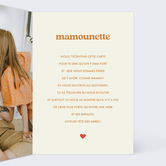 Carte fête des mères Multicolore Intérieur Droit