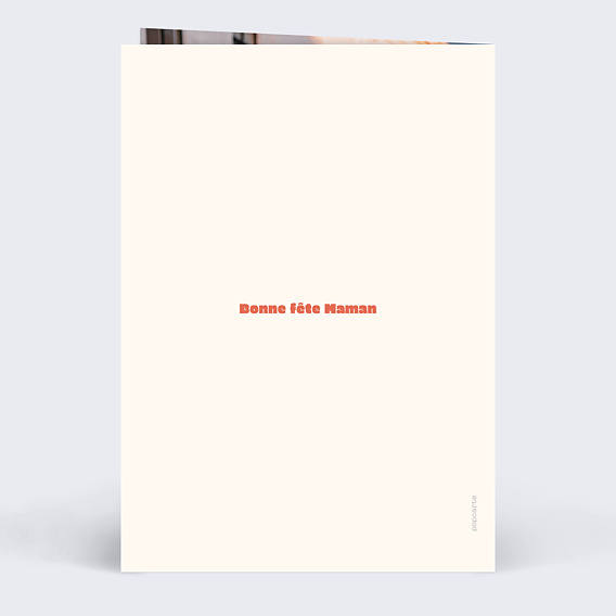 Carte fête des mères Portrait en film d'animation Verso