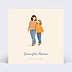 Fête des Mères Portrait aligné minimaliste