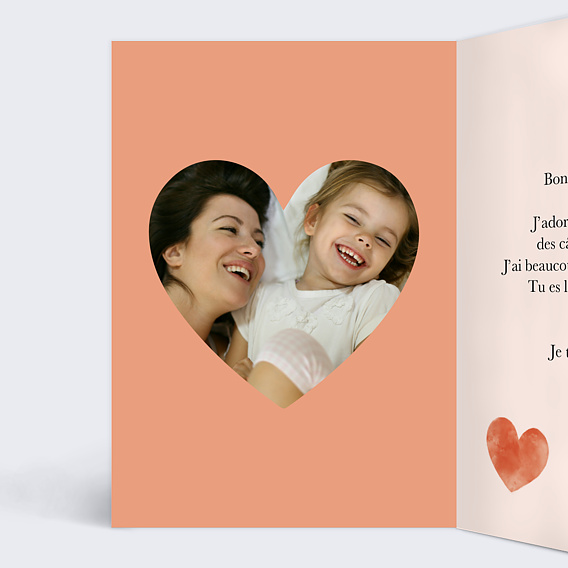 Carte fête des mères Éclats de Coeurs Intérieur Gauche