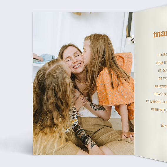 Carte fête des mères Multicolore Intérieur Gauche