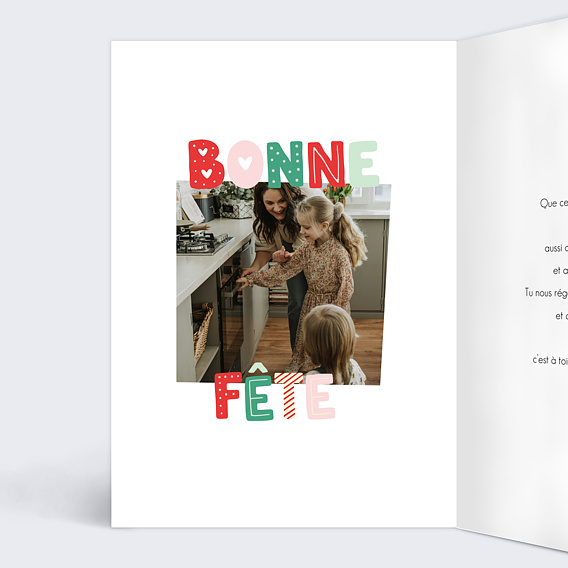 Carte fête des mères Patchwork Intérieur Gauche