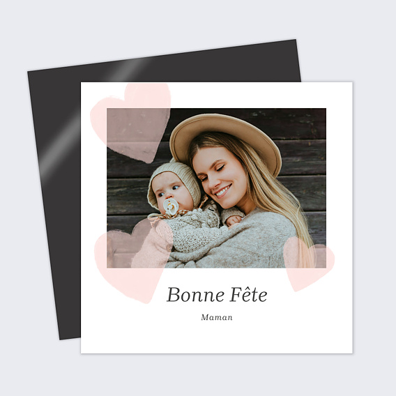 Carte fête des mères Rose Pastel