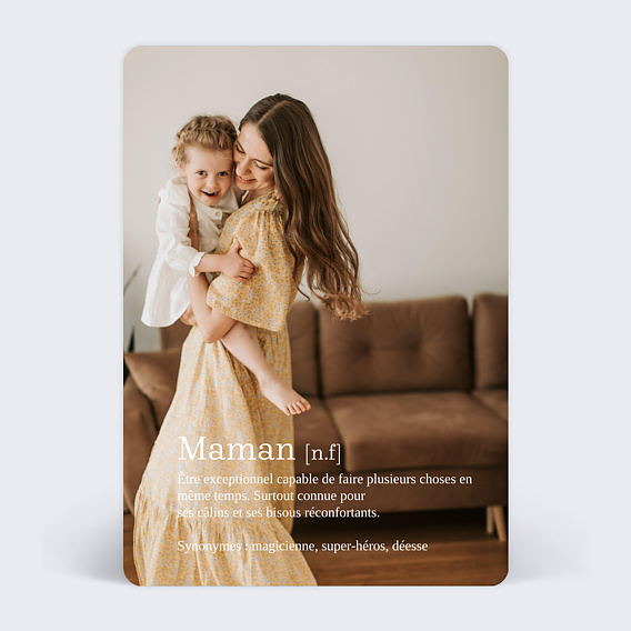 Carte fête des mères Petite Définition Recto