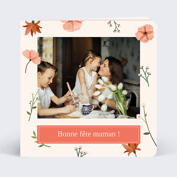 Carte fête des mères Fleurs aquarelles Après 1