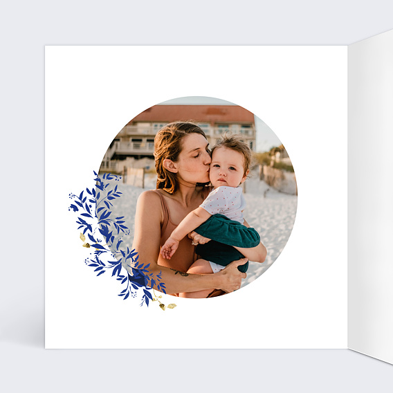 Carte fête des mères Esprit Azulejos Intérieur Gauche