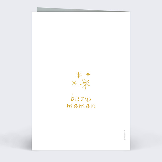 Carte fête des mères Jusqu'aux étoiles Verso