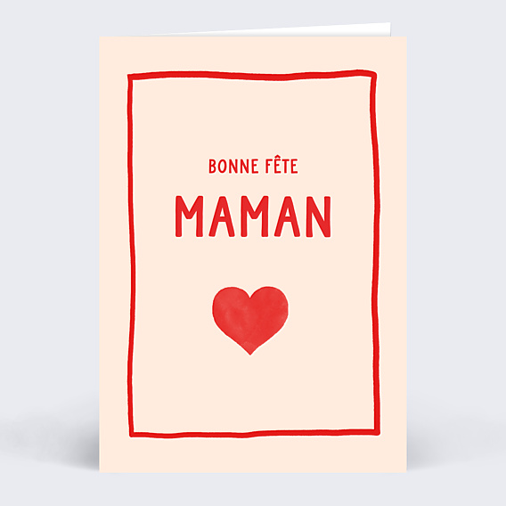 Fête des Mères Coeur Simple