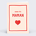 Carte fête des mères Coeur Simple