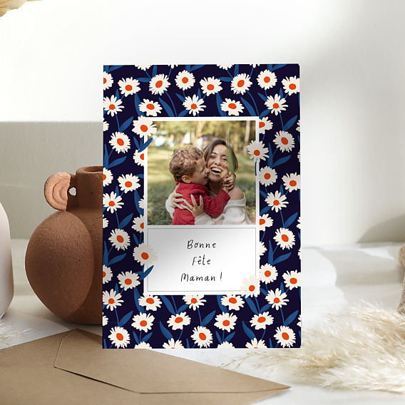 Carte fête des mères Pâquerettes Après 1