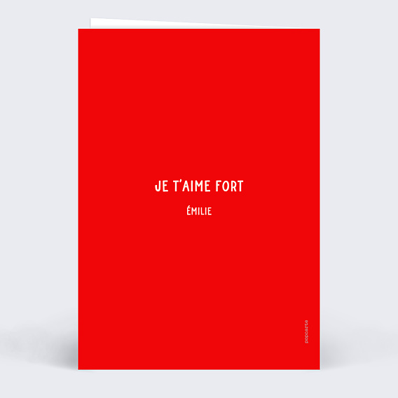 Carte fête des mères Coeur Simple Verso