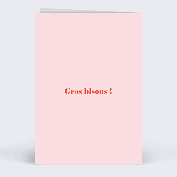 Carte fête des mères Je t'aime original Verso