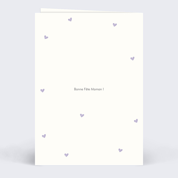 Carte fête des mères Quelques Cœurs Verso