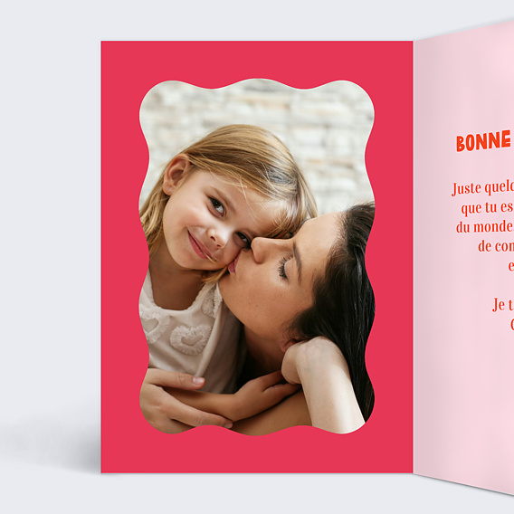 Carte fête des mères Fleur iconique Intérieur Gauche