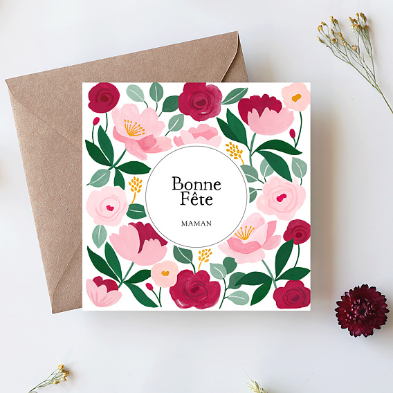 Carte fête des mères Eclat Floral Après 1